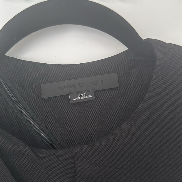 ALEXANDER WANG GODDESS MINI DRESS BLACK RUCHED DRAPED SLINKY PIQUE (Size 2) - Picture 5 of 6